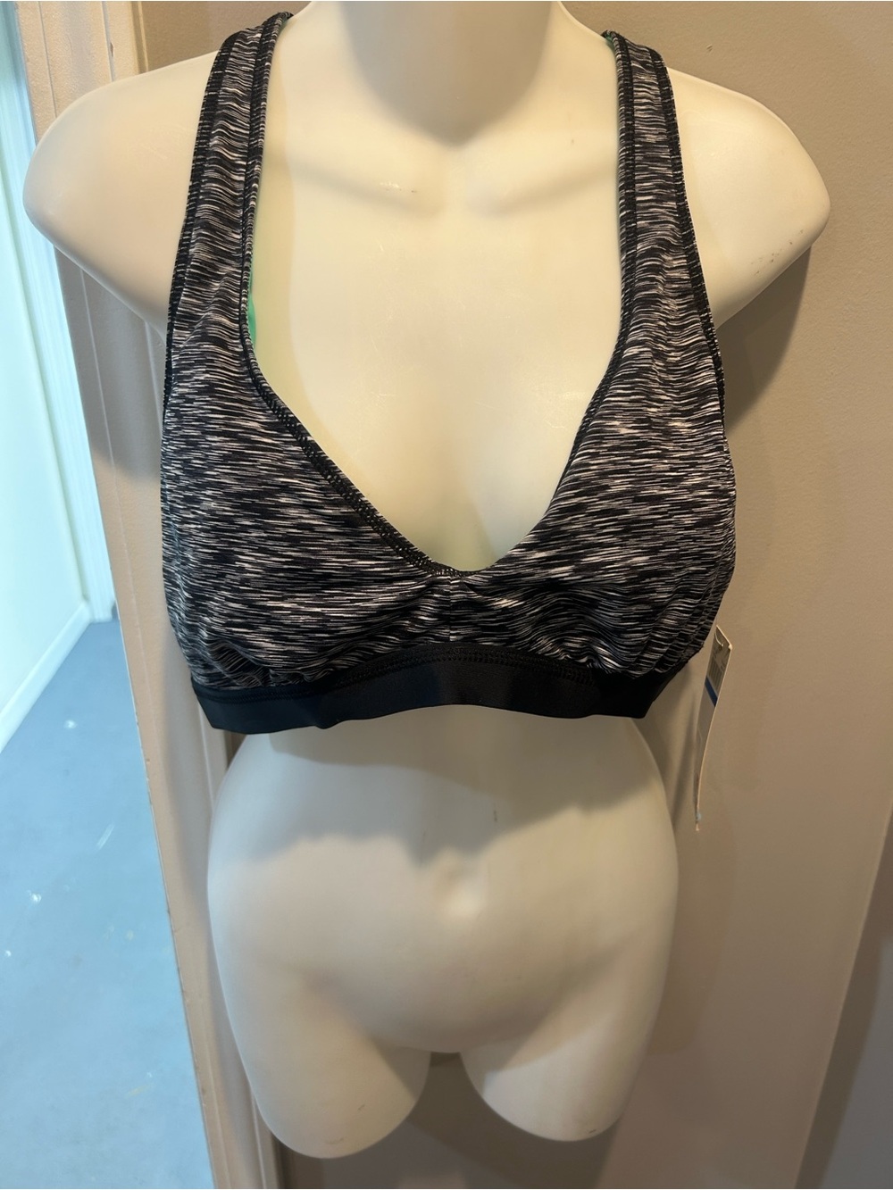 Anne Cole Locker Black White Bikini Top Swimsuit Separates XL New 4/25